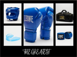 KIT BOXE LEONE 1947 " THE GREATEST " BLU