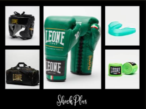 KIT BOXE LEONE 1947 " SHOCK PLUS " VERDE