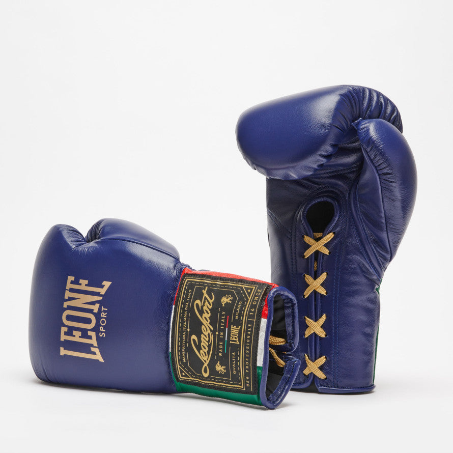 GUANTI BOXE LEONE ORLANDO TRICOLORE LACCI GN003L
