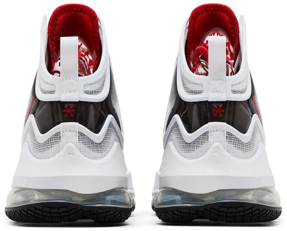 NIKE LEBRON 19 SKETCH WHITE FIRE RED