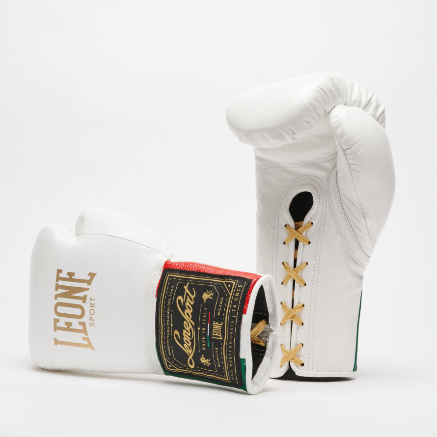 GUANTI BOXE LEONE ORLANDO TRICOLORE LACCI GN003L