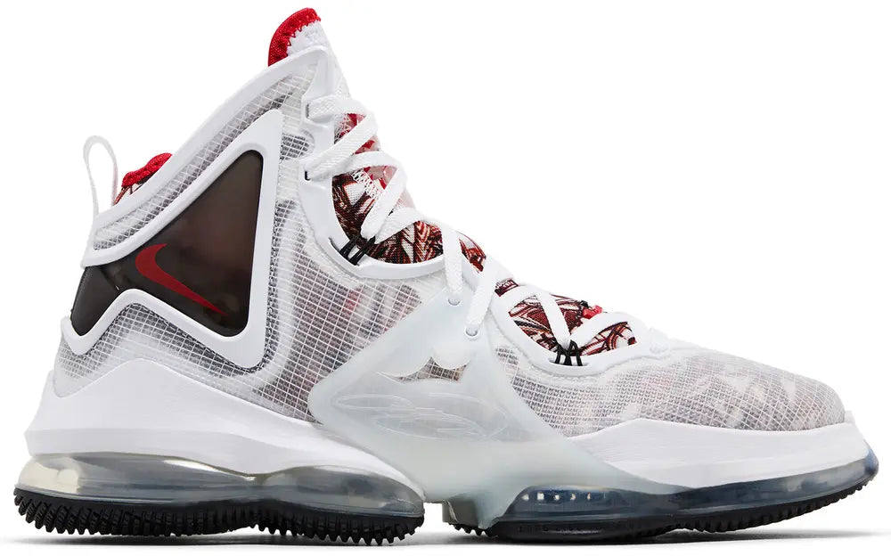 NIKE LEBRON 19 SKETCH WHITE FIRE RED