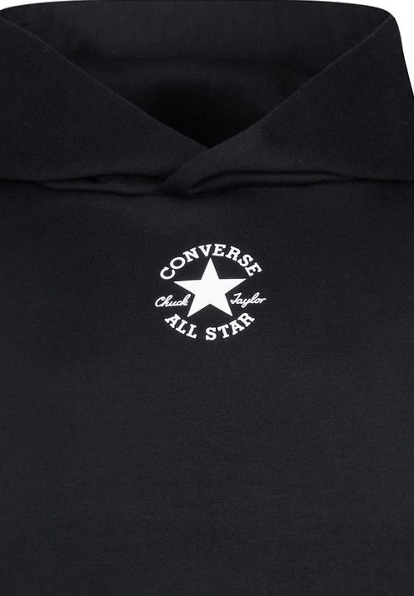 FELPA CON CAPPUCCIO NERA CONVERSE RAGAZZO