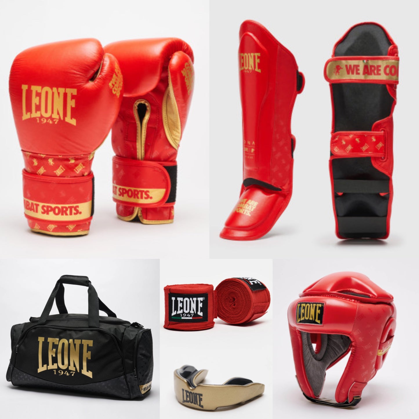 KIT KICK BOXING LEONE 1947 " DNA" ROSSO