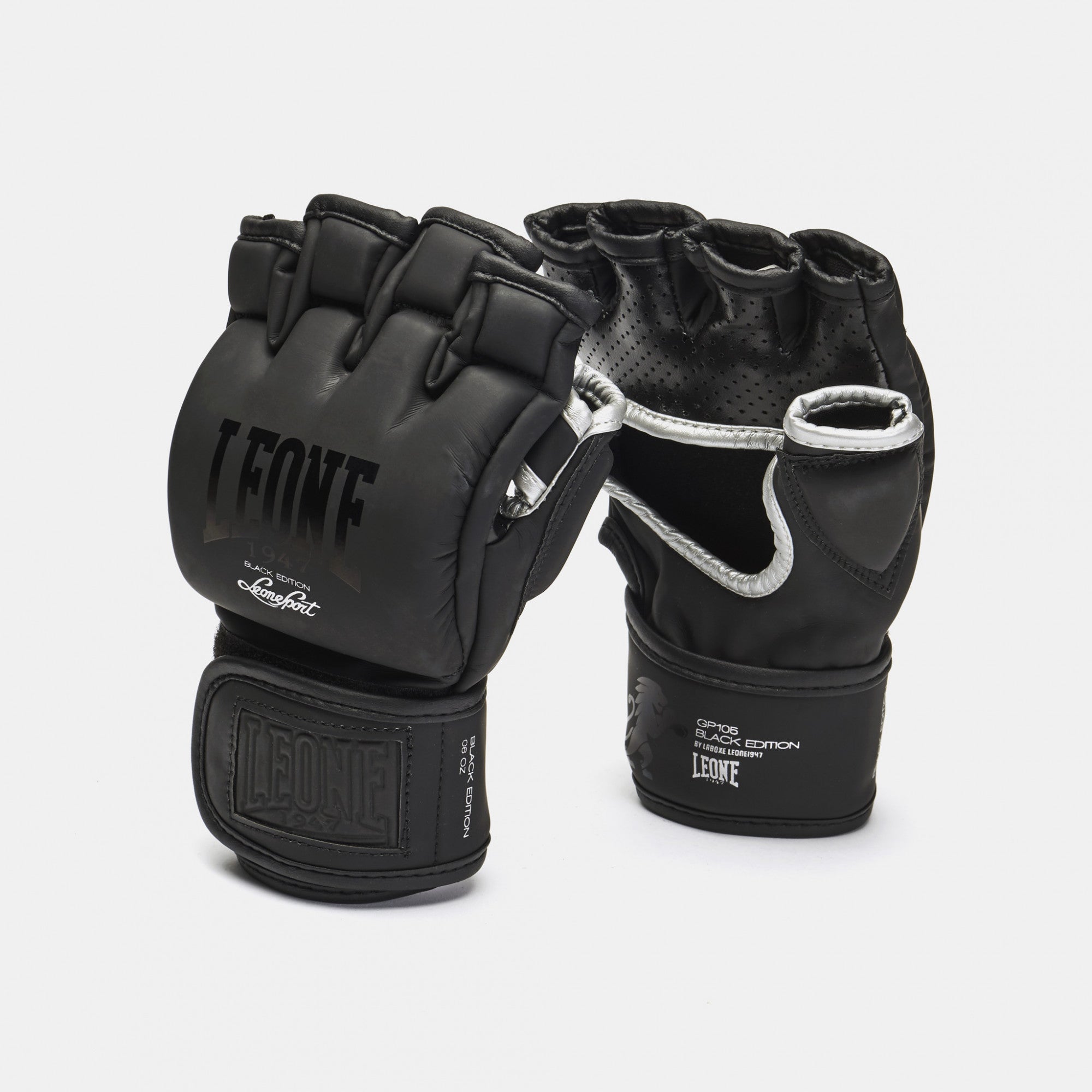 LEONE 1947 Black Edition, Guanti da MMA Unisex Adulto LEONE 1947 Black Edition, Guanti da MMA Unisex Adulto