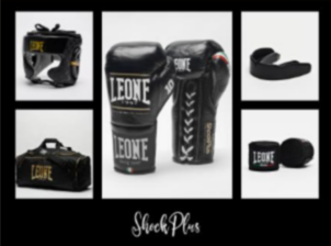 KIT BOXE LEONE 1947 " SHOCK PLUS " NERO