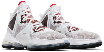 NIKE LEBRON 19 SKETCH WHITE FIRE RED