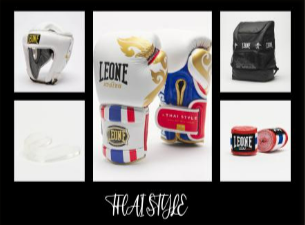 KIT BOXE LEONE 1947 " THAI STYLE " BIANCO
