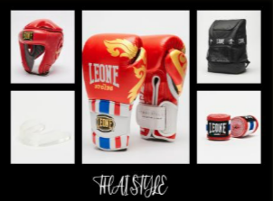 KIT BOXE LEONE 1947 " THAI STYLE " ROSSO