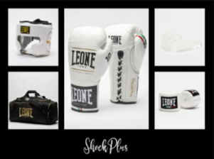 KIT BOXE LEONE 1947 " SHOCK PLUS " BIANCO