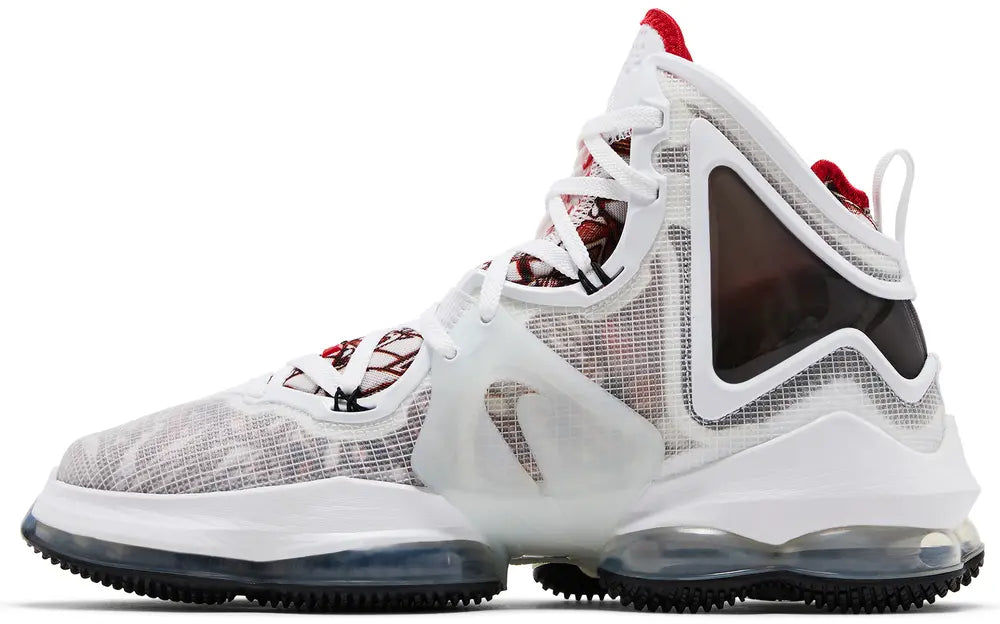 NIKE LEBRON 19 SKETCH WHITE FIRE RED