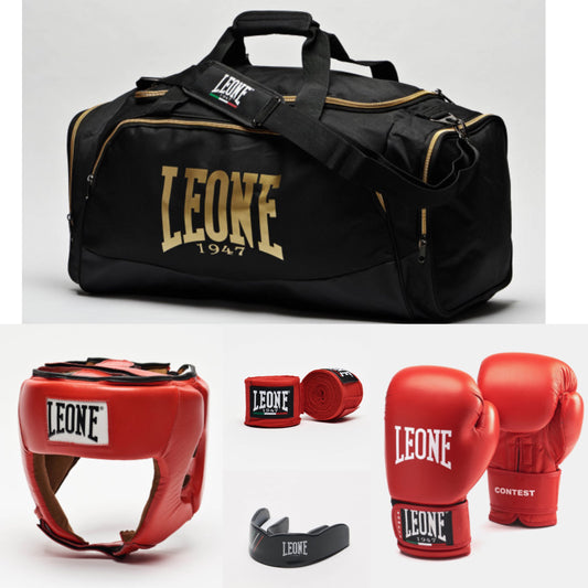 KIT BOXE LEONE 1947 " FPI " ROSSO