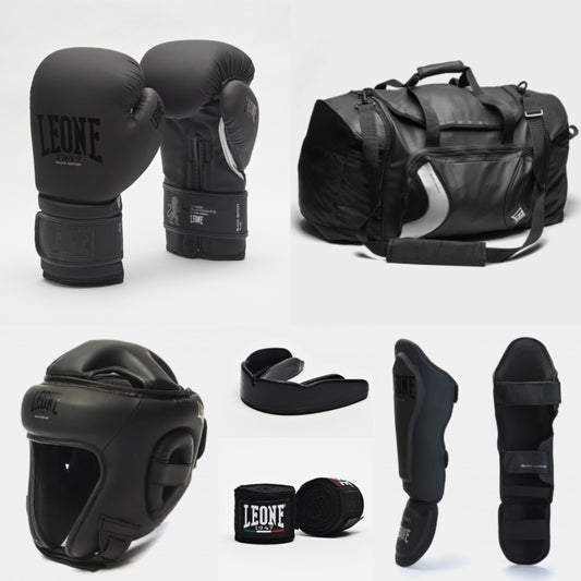 KIT KICK BOXING LEONE 1947 " BLACK EDITION "