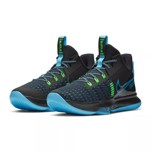 NIKE LEBRON WITNESS V BLACK LIGHT BLUE FURY
