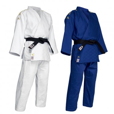 JUDOGI ADIDAS J730 IJF CHAMPION III CON STRISCE ORO