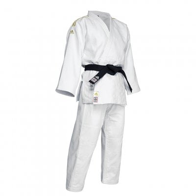 JUDOGI ADIDAS J730 IJF CHAMPION III CON STRISCE ORO