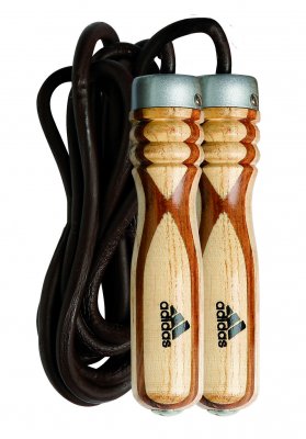 CORDA ADIDAS IN CUOIO CON MANICI IN LEGNO