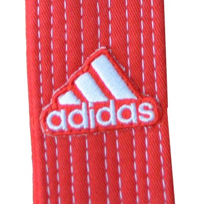 CINTURA ADIDAS 6° DAN BIANCA E ROSSA IN COTONE