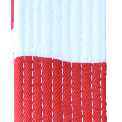 CINTURA ADIDAS 6° DAN BIANCA E ROSSA IN COTONE